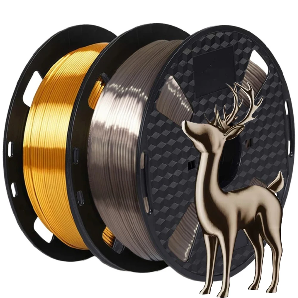 EasyThreed 3D Printer Filament Silk PLA 1.75mm 1kg 500g 200g 3D Material PLA Shiny Filament Gold Silver Red Pink New Bundle