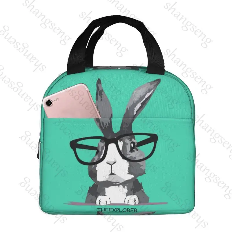 rabbit animal Graphic Printing Insulated Thermal Bag Lunch bag Foods Drink Storage Leakproof Picnic Camping Bags Box beach