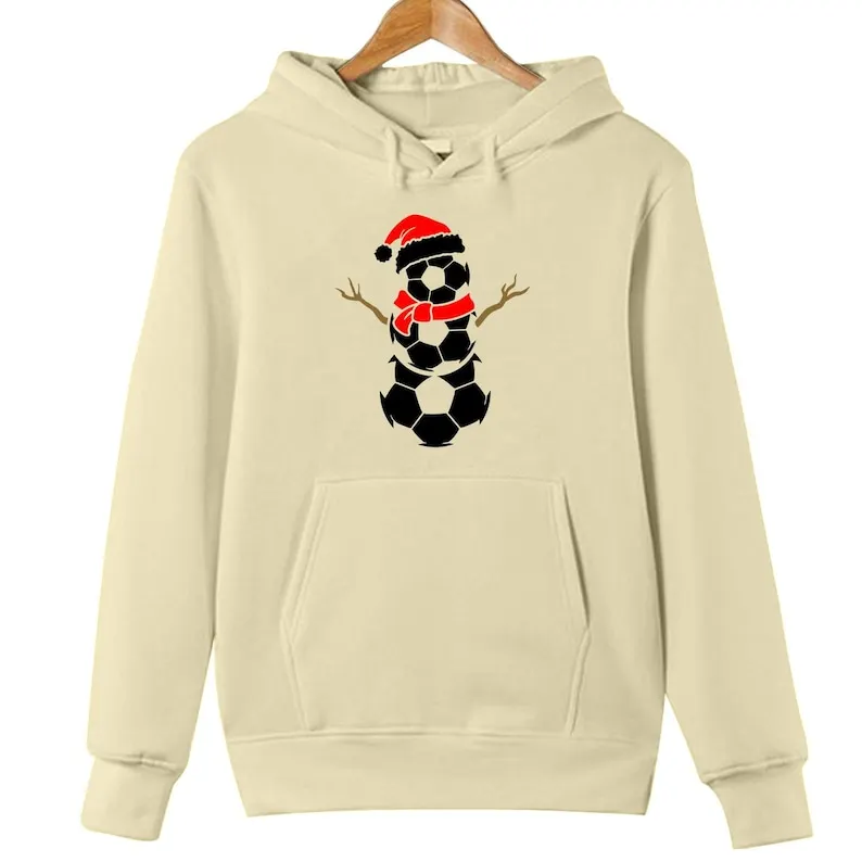 كرة القدم ثلج عيد الميلاد الرياضة رودولف الرنة سانتا قبعة هدية كرة القدم مضحك عيد الميلاد الشباب هوديي مطابقة هوديس هودي #6