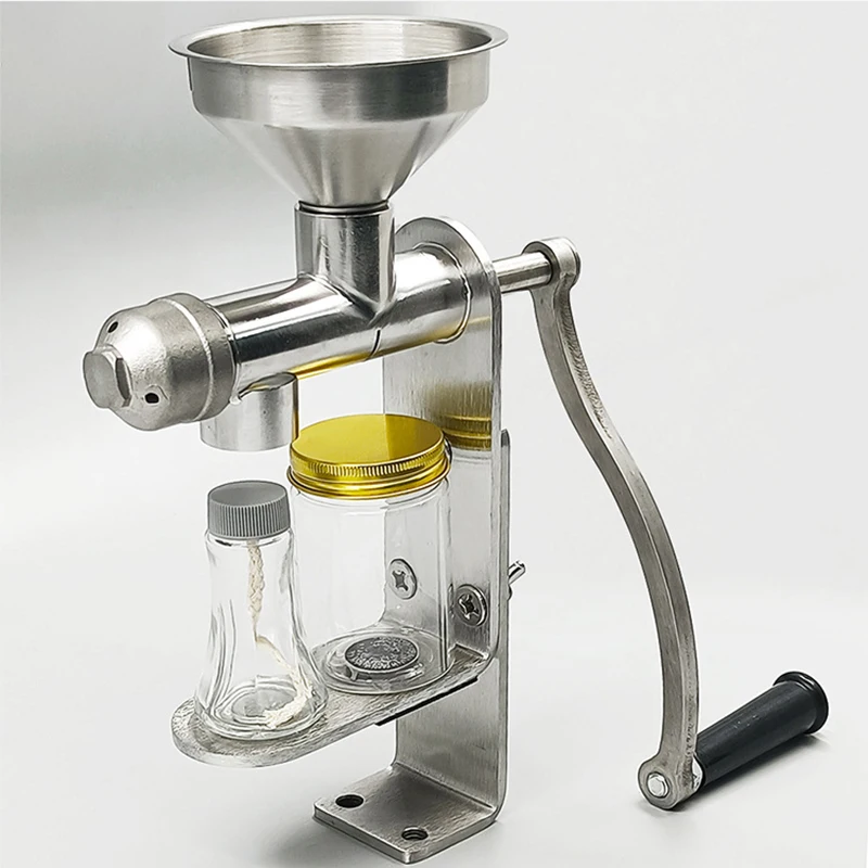 

Manual Oil Press Machine 304 Stainless Steel DIY Seed Nut Peanut Oil Expeller Extractor Household Kitchen Oil Extractor