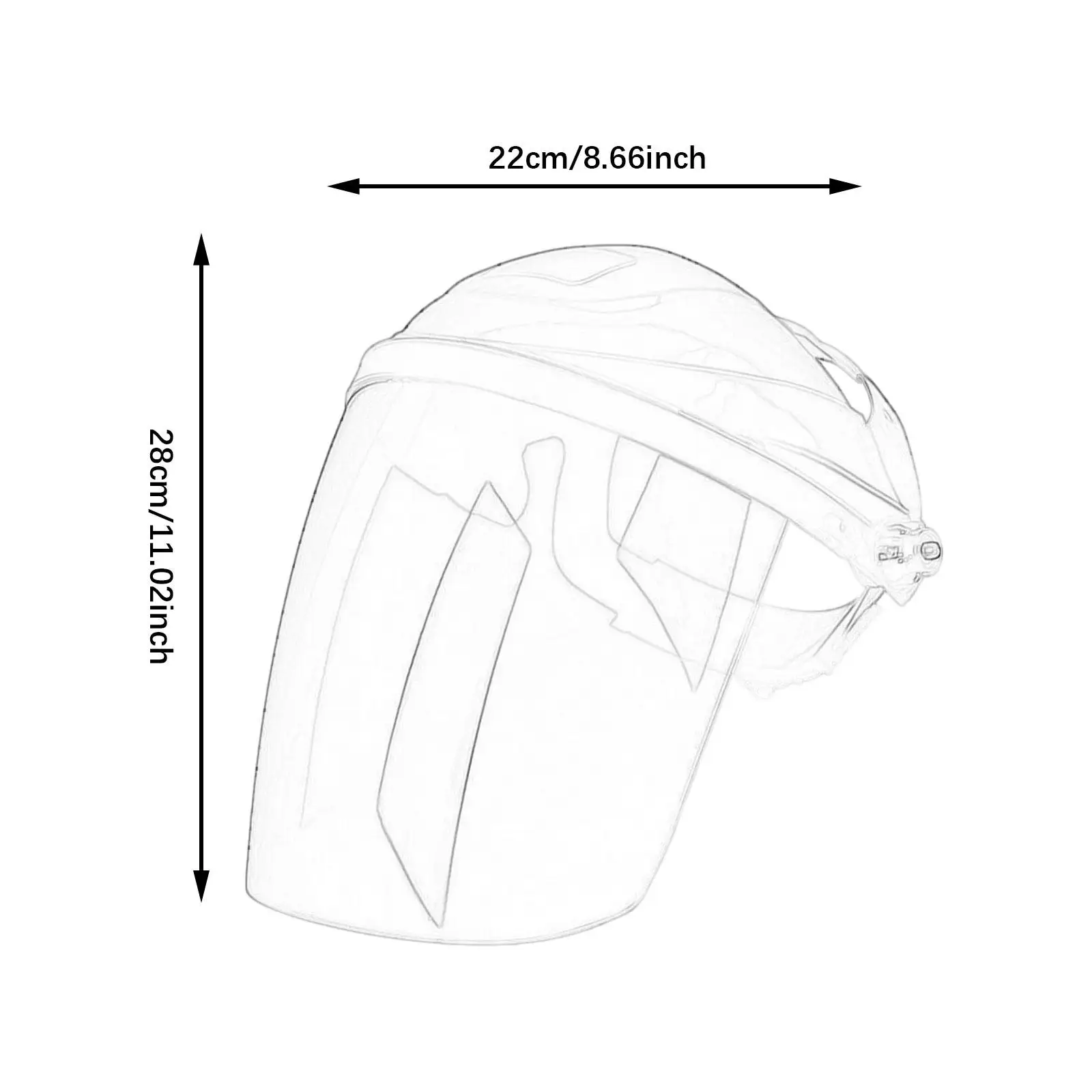 

Welding Face Mask Adjustable PVC Protector Full Face Hood Anti Shock Dustproof Helmet for Welding Worksite