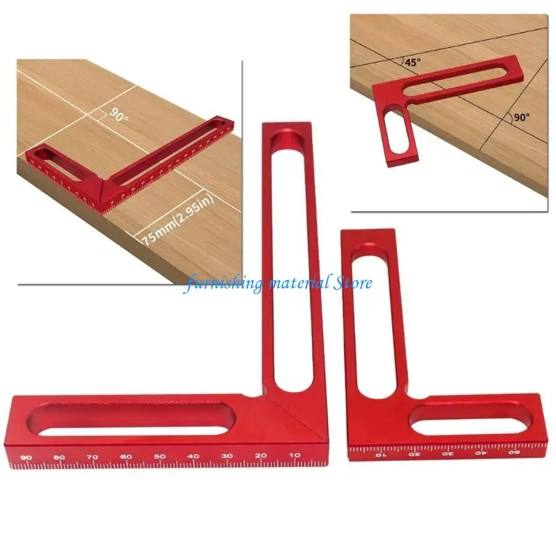 

Y5GD Right Angles Ruler L Square Ruler Measuring Layouts Tool Height Measuring Ruler