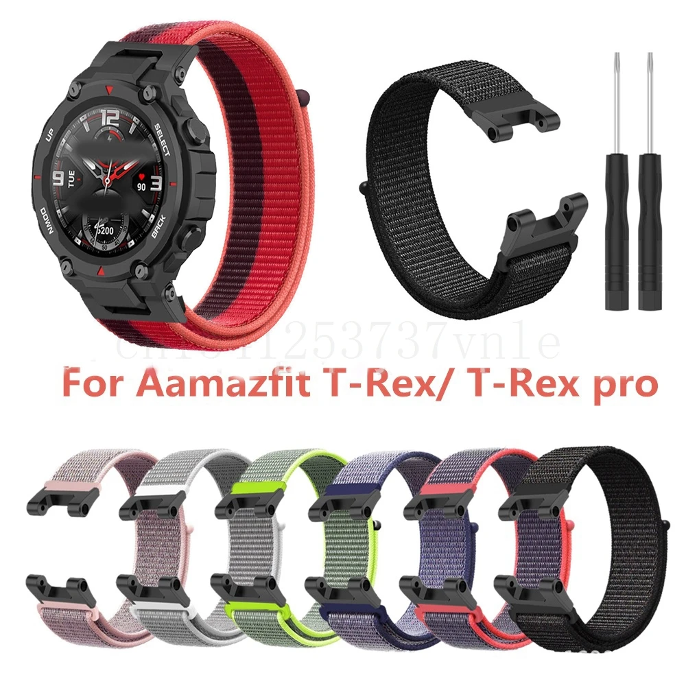 New Nylon Loop Strap For Huami Amazfit T-REX 2 Smart Watchband Sports Bracelet For Xiaomi Amazfit T-Rex/T Rex Pro 2 Wrist Correa