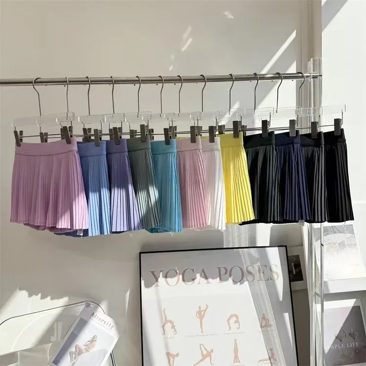 

Lemon Women Sports Tennis Skirts High Waist Tights Yoga Shorts Dress With Pockets Pleated Pocket Skirt Anti-Exhaust Quick Dry