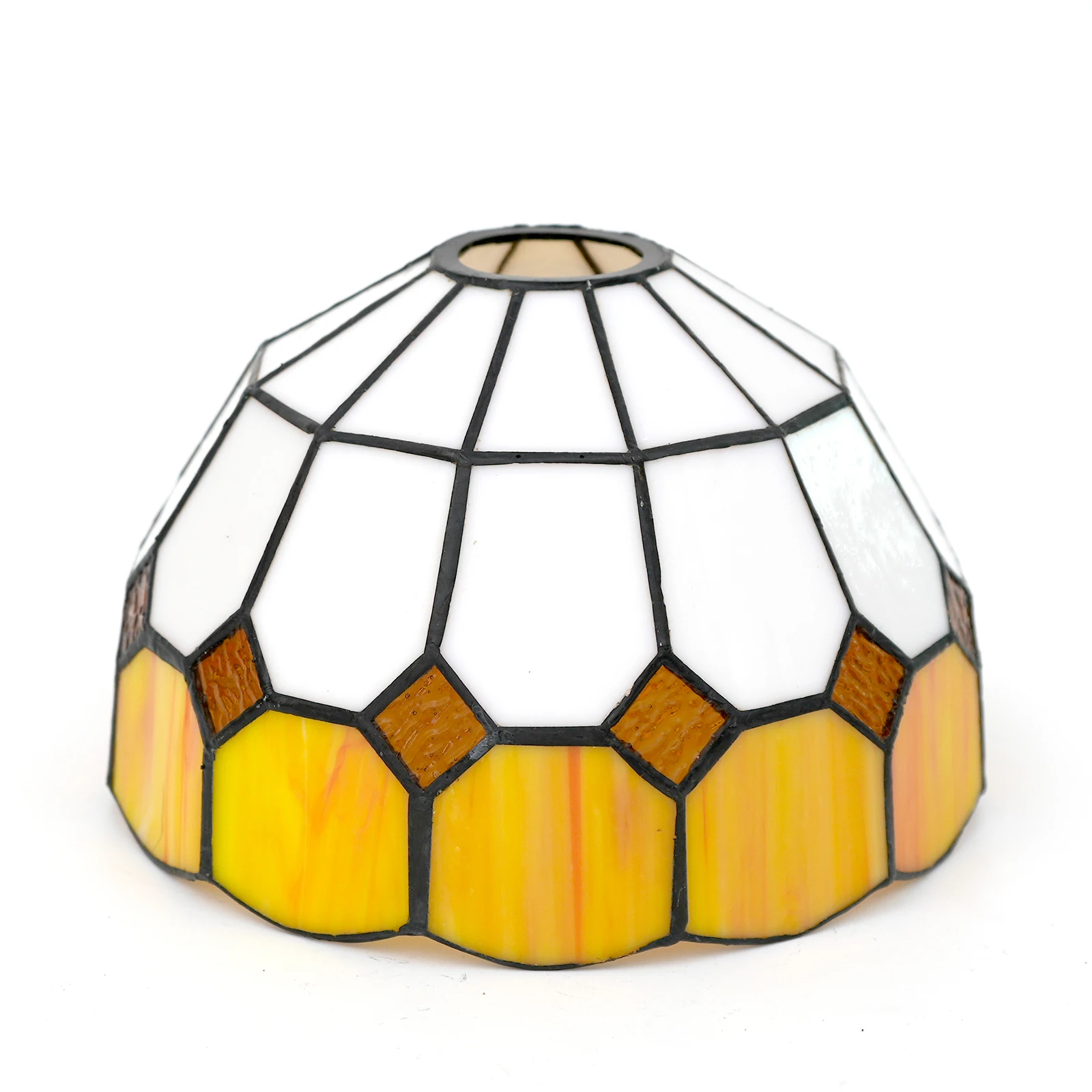 8 inch Mediterranean-style lampshade replacement, Modern stained glass lampshade for chandelier wall lamps ceiling lamp