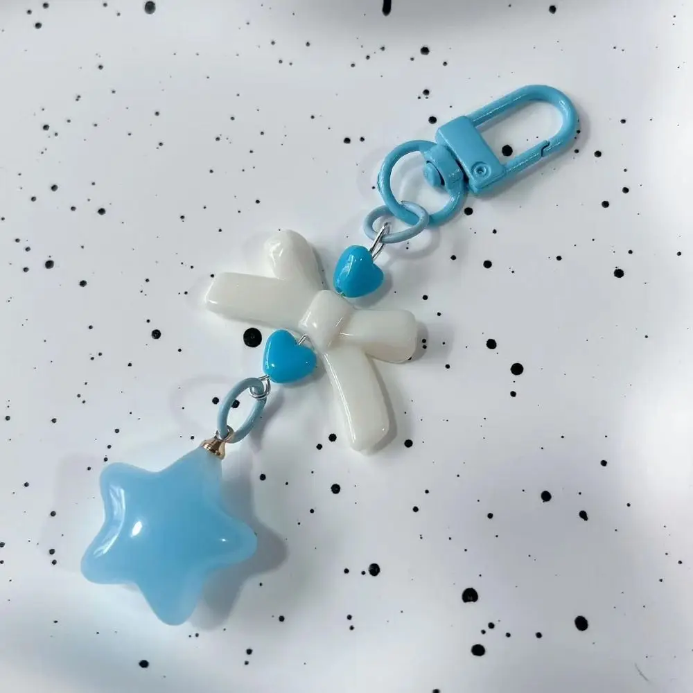 Pendentif griffe de chat Kawaii fait à la main, breloque pour téléphone, thème de la mer, Y2K, perle étoile en acrylique rose, porte-clés pour téléphone, écouteur