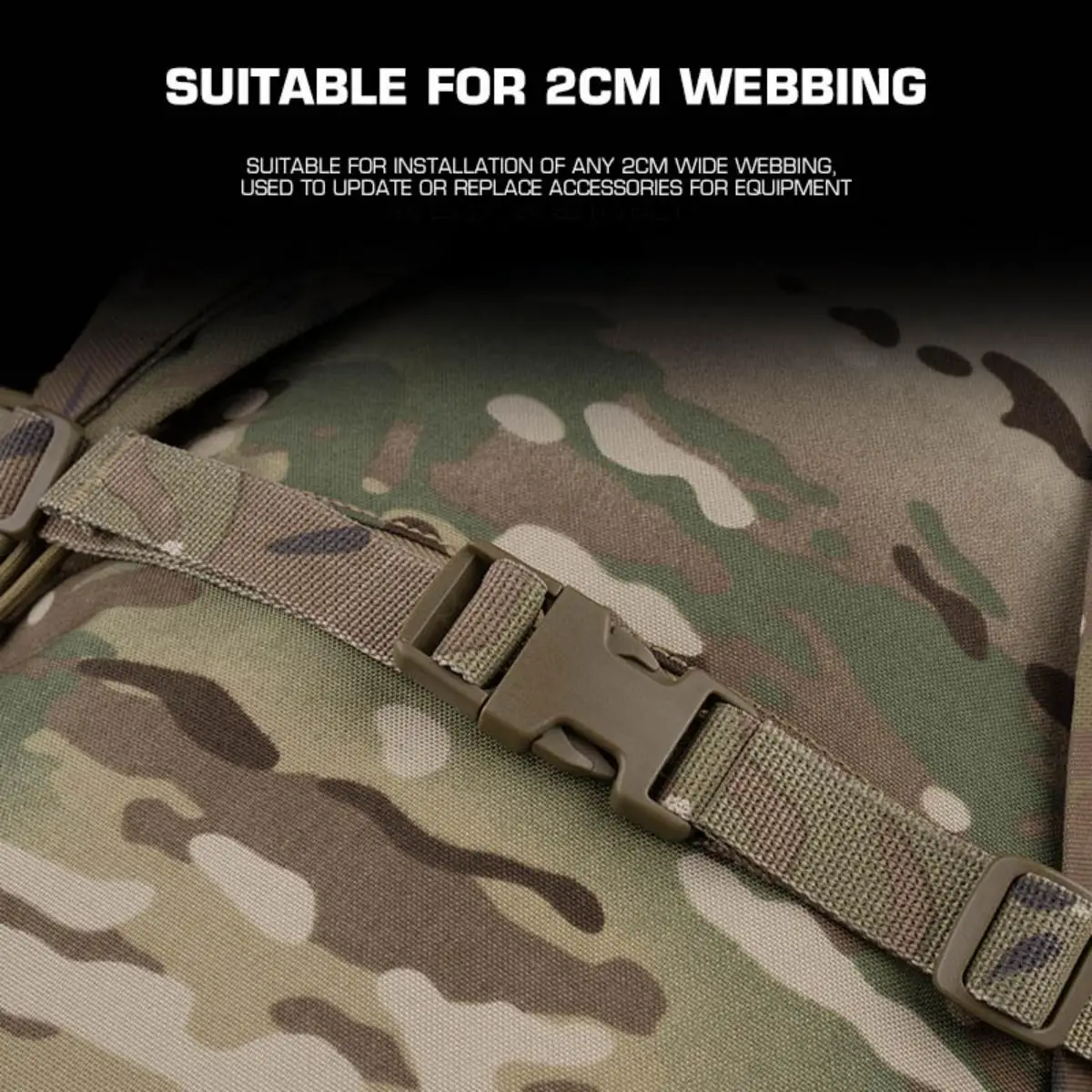 SRB/QAB/QAR Quick Attach Buckle Snap Fastener Press Stud Compatible With 2CM 2.5CM Webbing Strap