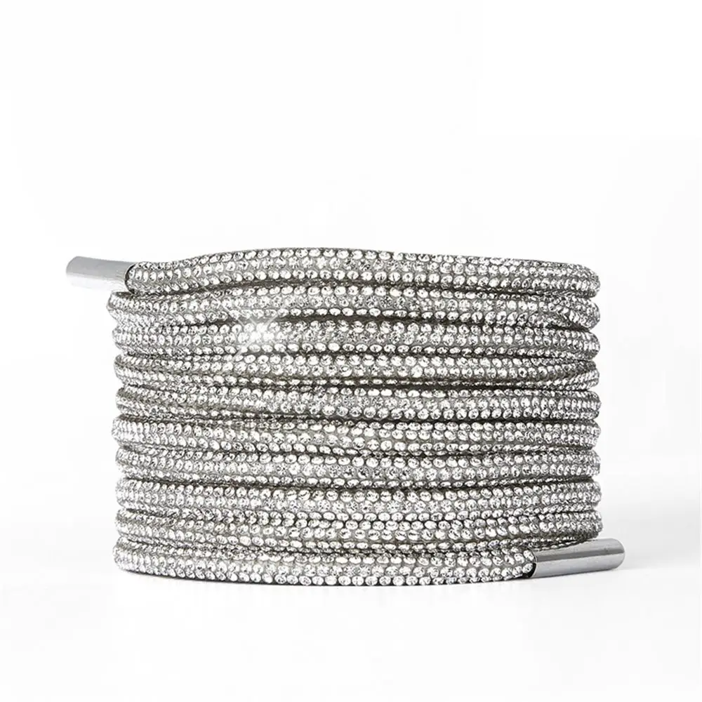 

1PC Fashion Accessories Drawstring Sneakers Laces Bright Strings Rhinestone ShoeLaces Shoe Laces