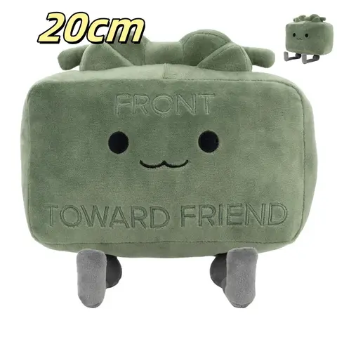 Popula20CM Clay the Claymore Plush Doll Kawaii Green Square Doll Pillow Accessories Gift Collection Model For Kid Birthday Gifts