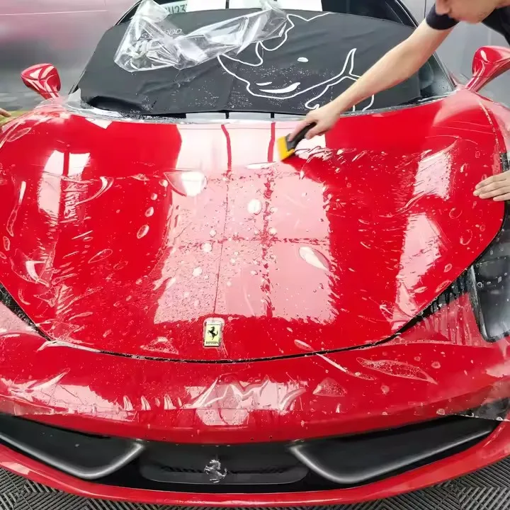 ฟิล์มใสกันรอยรถยนต์ TPU PPF คุณภาพสูง เงา 152ซม.*15ม. ซ่อมแซมตัวเองได้ ปี 2025 จากโรงงาน