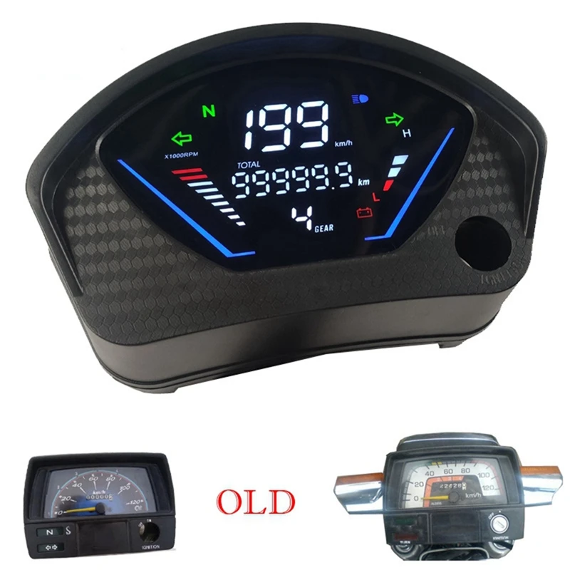 Motorcycle Digital Speedometer Gauge Versatile Dashboard For Honda CD70 Jialing JL70 JH70 Accessory