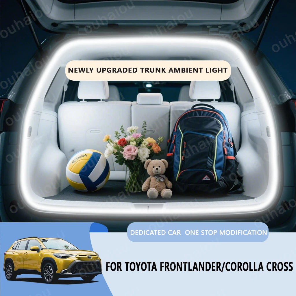 

For Toyota Frontlander/Corolla Cross trunk light modification light Atmosphere lights White warm white Rear Trunk LED Light Bar