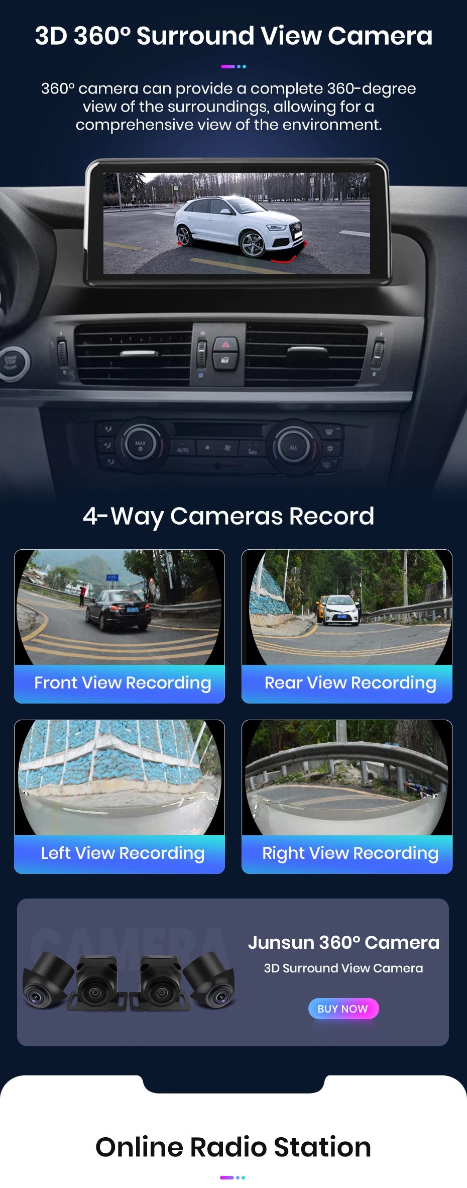 Junsun 8,8'' & 10,25'' Für Apple Wireless CarPlay Android Auto Autoradio Für BMW X3 F25 X4 F26 2011-2017 GPS-Navigation Multimedia-Player Touchscreen – Detail 11