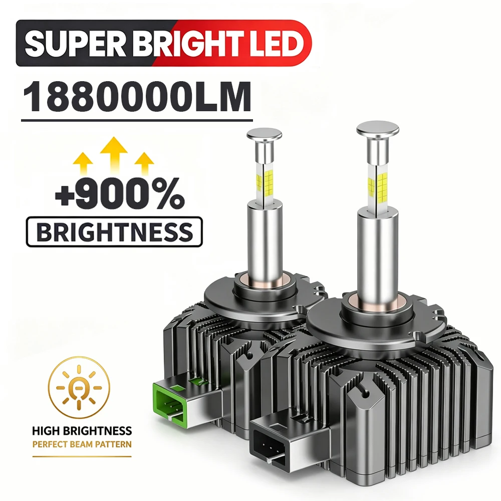 Светодиодные фары D3S D1S Canbus 1:1 HID D2S D4S D5S D1R D2R D3R D4R Автомобильная лампа 18800000LM 9800W Plug&Play Turbo LED для автомобиля