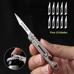 NEW Mini Art Knife High Hardness Sharp Portable Convenient for Surgery Keychain Disassembly Express Delivery Replaceable Blade