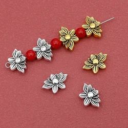 10pcs/Lot Classic Tibetan Silver Lotus Metal Beads 16x11mm Bracelets Widget Pendants Flower Spacers DIY Jewelry Ornaments Craft