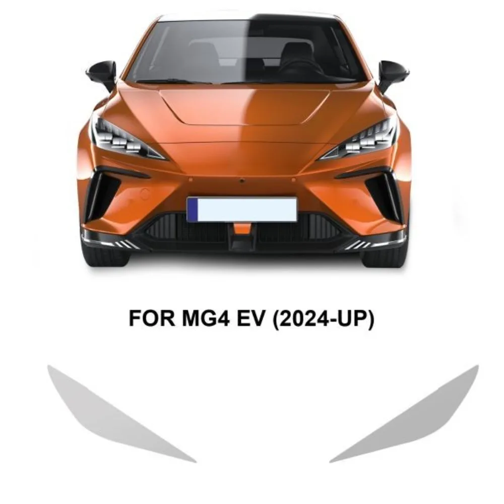 TPU Car Headlight Protective Film For MG4 EV 2024-2025 PPF Transparent & Smoked black  Anti-Scratch Auto External Accessories