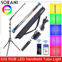 Sokani X25 RGB LED Stick Light Colorful Lamp Bi-Color LED Video Handheld Tube Light Photographic Light for Photo/Studio/Video