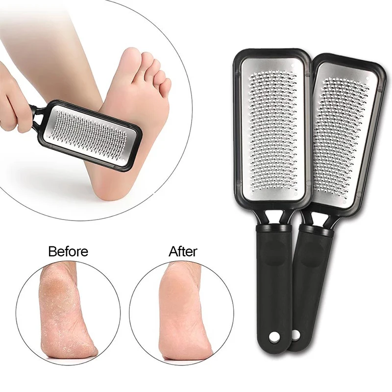 1pcs Foot Exfoliator Stainless Steel Foot Dead Skin Remover Washable Pedicure File Foot Scraper Removing Calluses For Feet