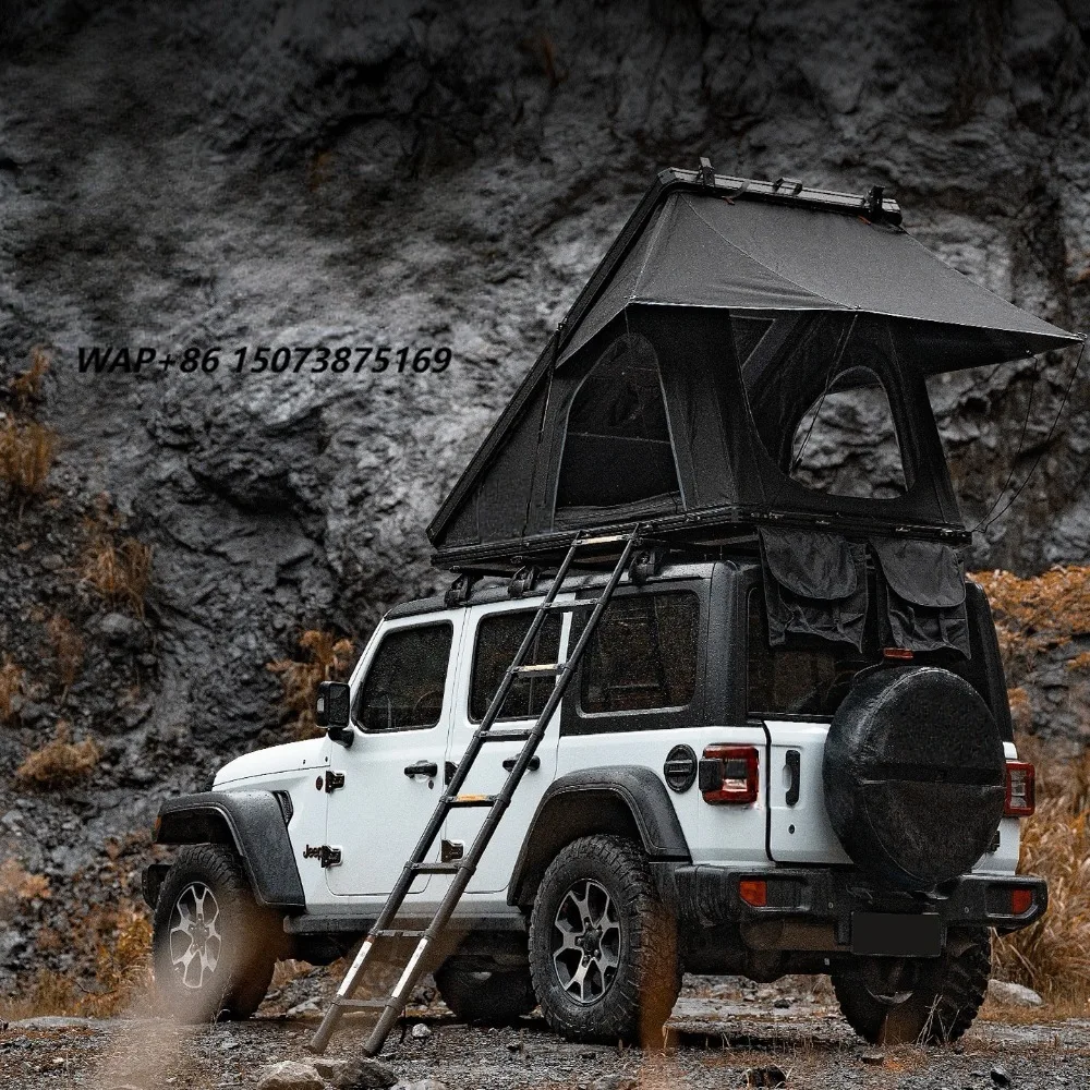Wind Resistant 270 Degree Foxwing Roof Top Tent Complete Pole Set 2.3m Telescopic Ladder Aluminum Alloy for Offroad Self Driving