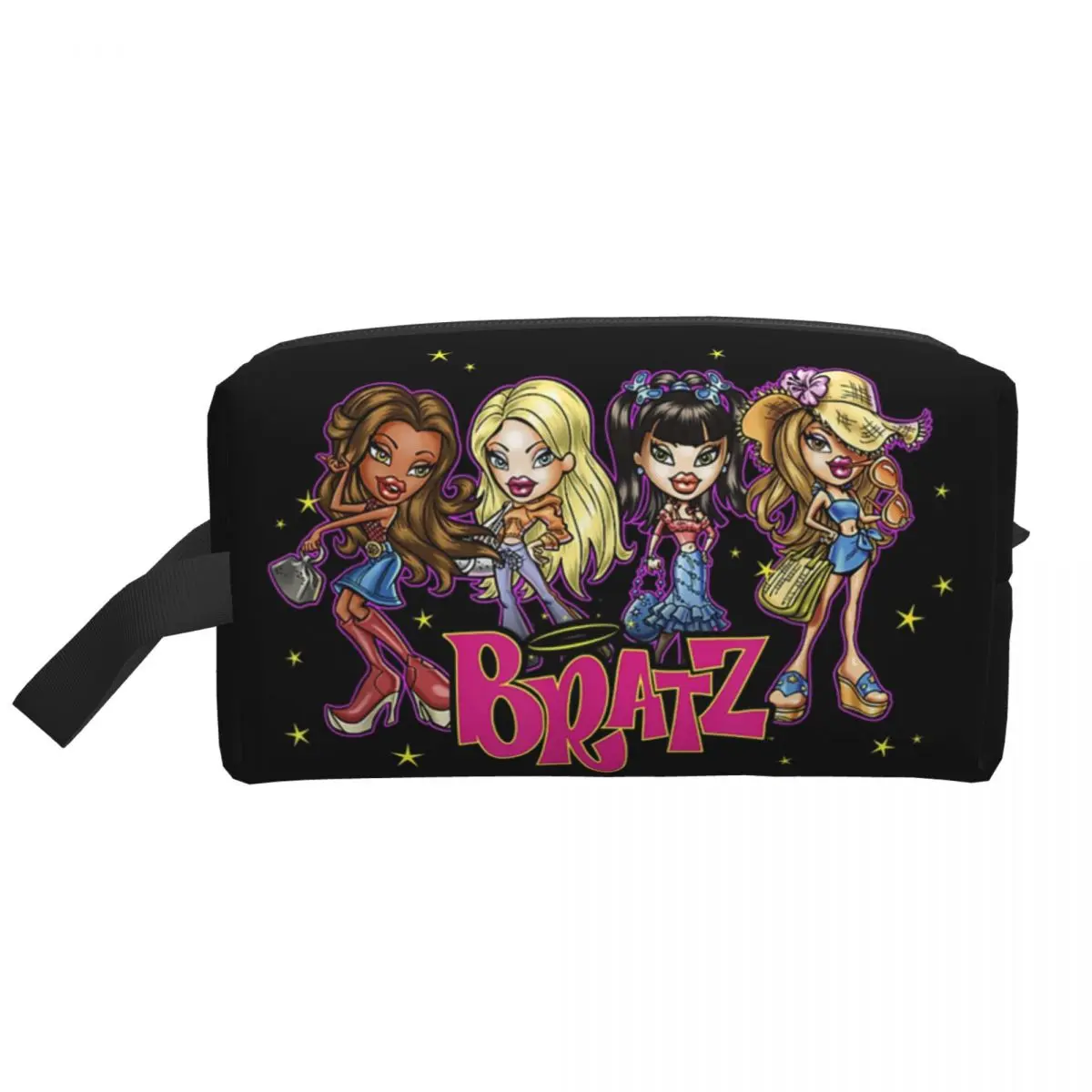 Kawaii Bratz Rock Angelz Travel Toiletry Bag Women Anime Animation Makeup Cosmetic Organizer Beauty Storage Dopp Kit