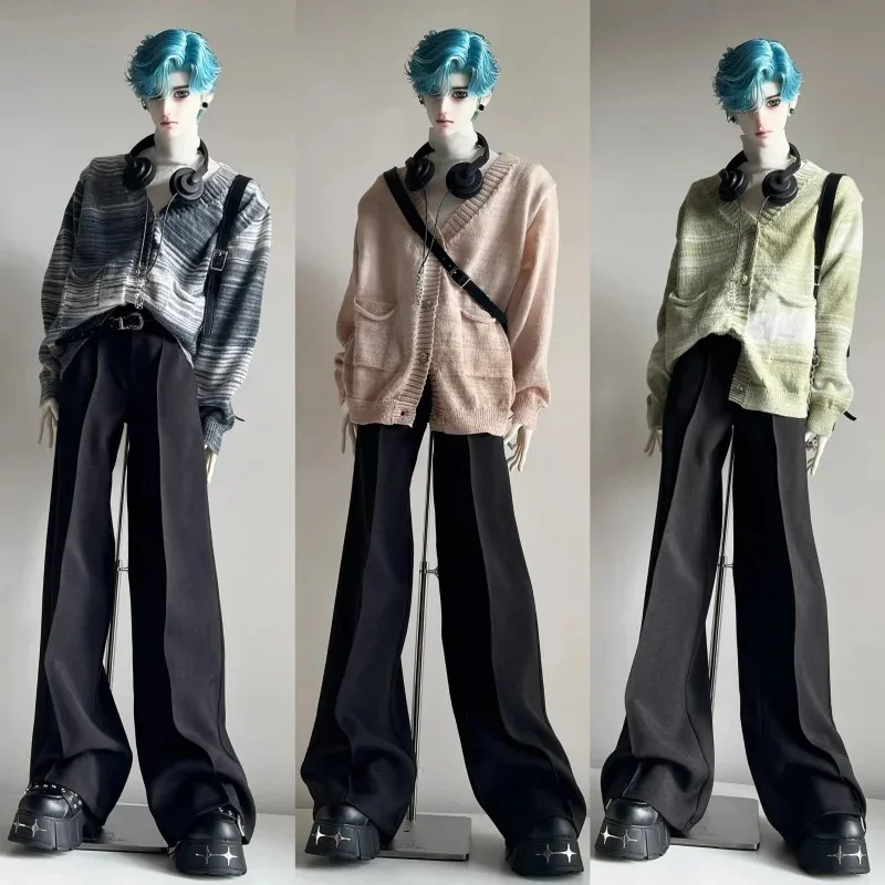 

BJD Doll Clothes For ID75 Dolls Green Black Sweater Cardigan Doll Accessories (Only Sweater No Doll)