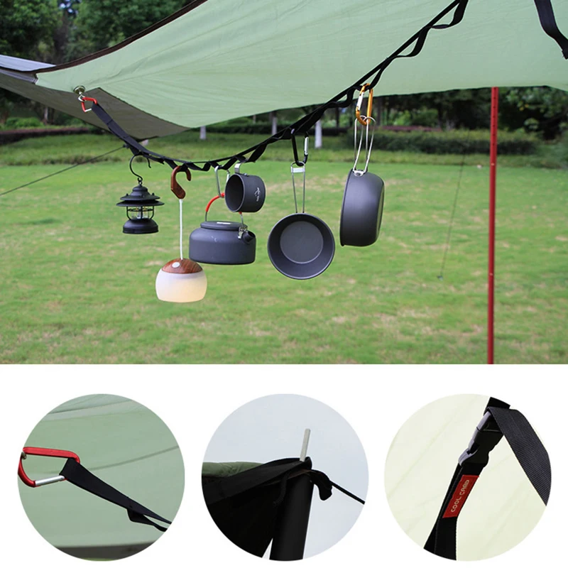 Outdoor Camping Multi-Functional Hanging Rope - Tent Canopy Decorative Webbing, Windproof Clothesline, And Camping Connection Co