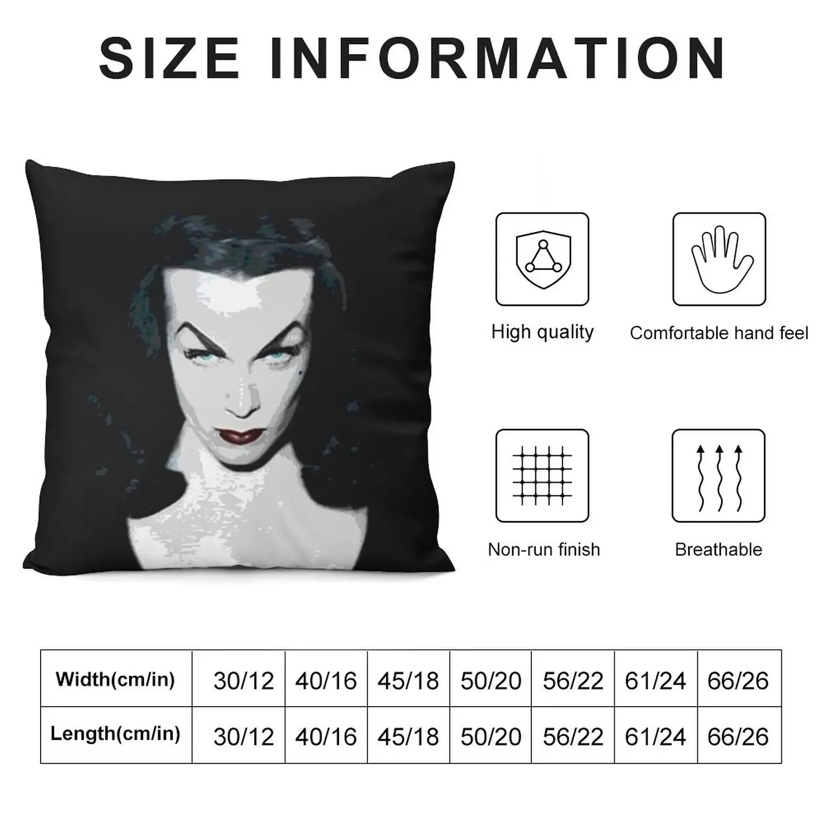 Vampira Throw Pillow pillow cover christmas covers for pillows Anime anime girl pillow