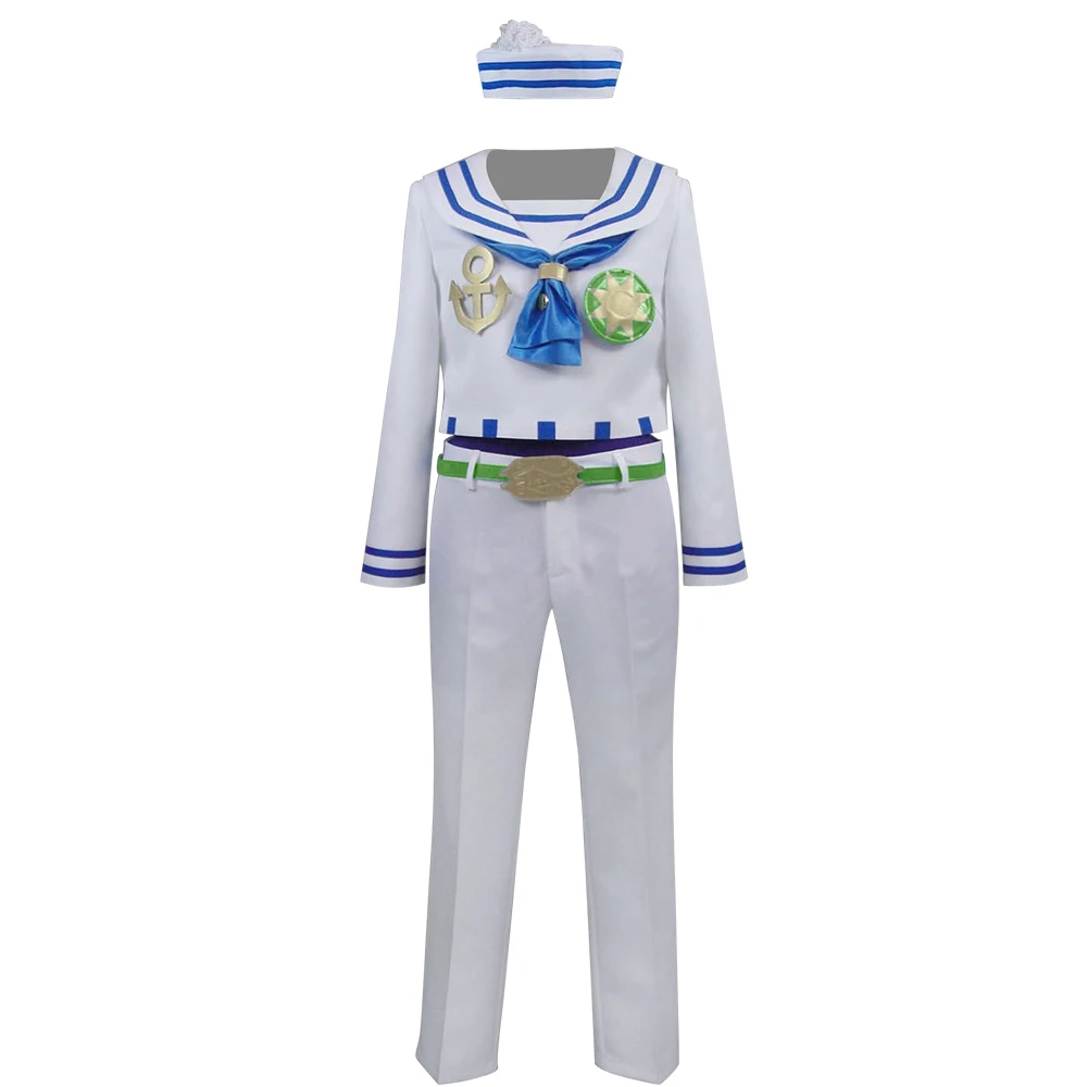 IN STOCK Josuke Higashikata Sailor Uniform Anchor Badge Full Set Cosplay Costume Halloween Party Outfit