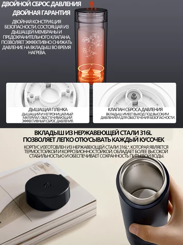 Электронагревательная чашка Xiaomi 2 темно-синяя