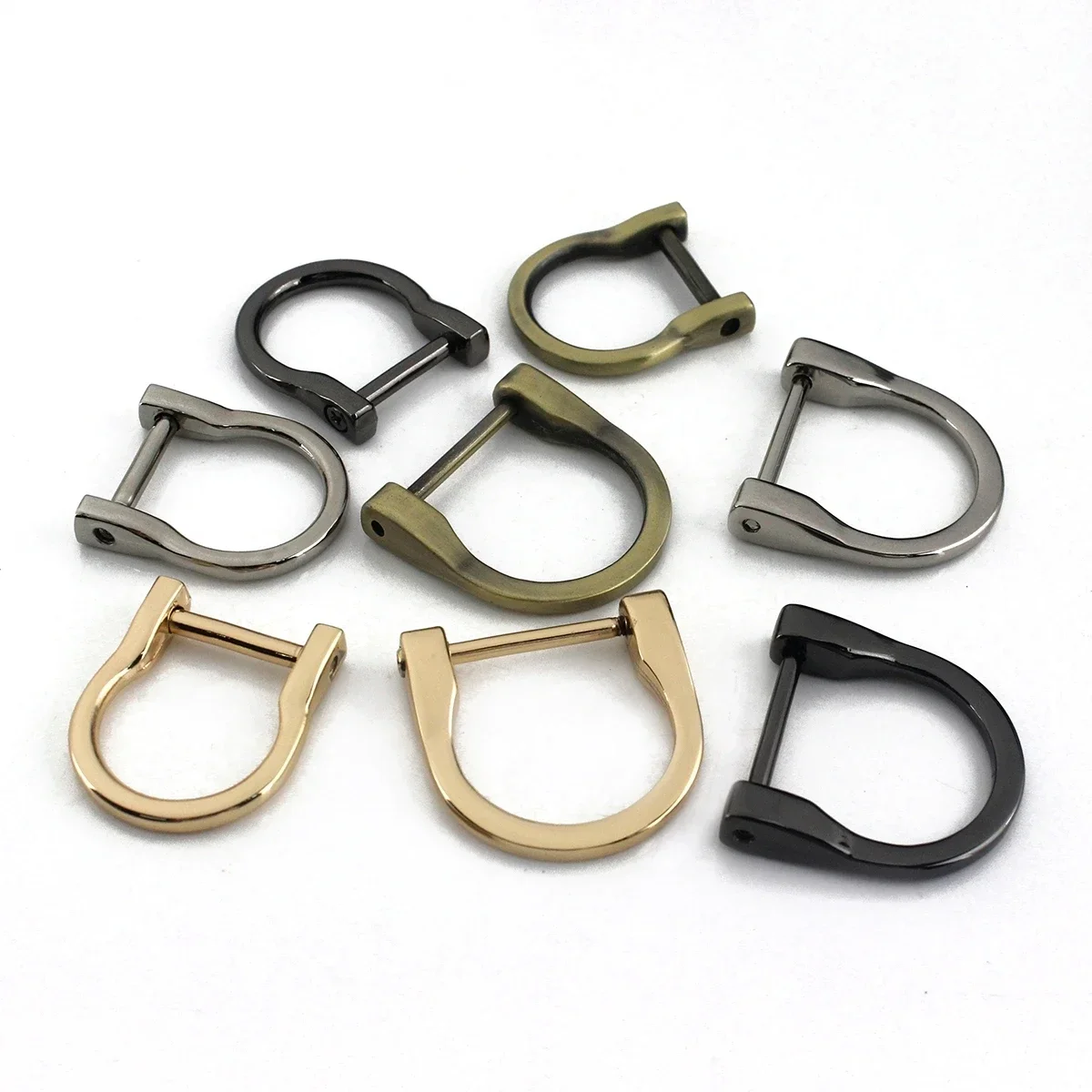 Sourcing Map Schraubbügel D-Ring 8,5 Mm – Zinklegierung, Dunkle Bronze, 4 Stück, Für Schlüsselanhänger & Lederarbeiten