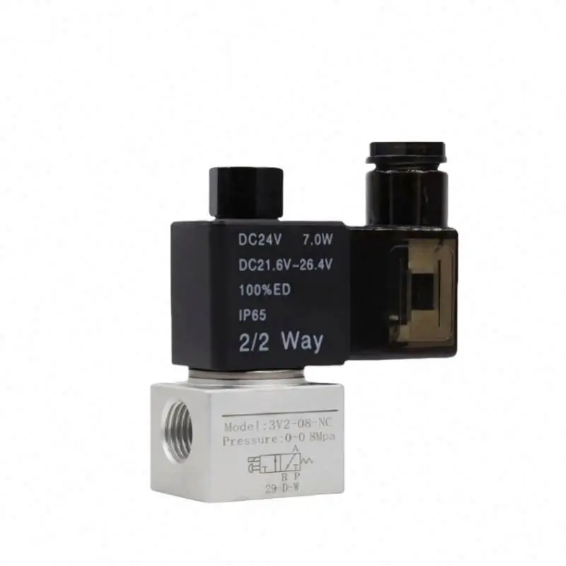 Original Vakuum-Magnetventil 3V2-08-NC DC24V AC220V PLC