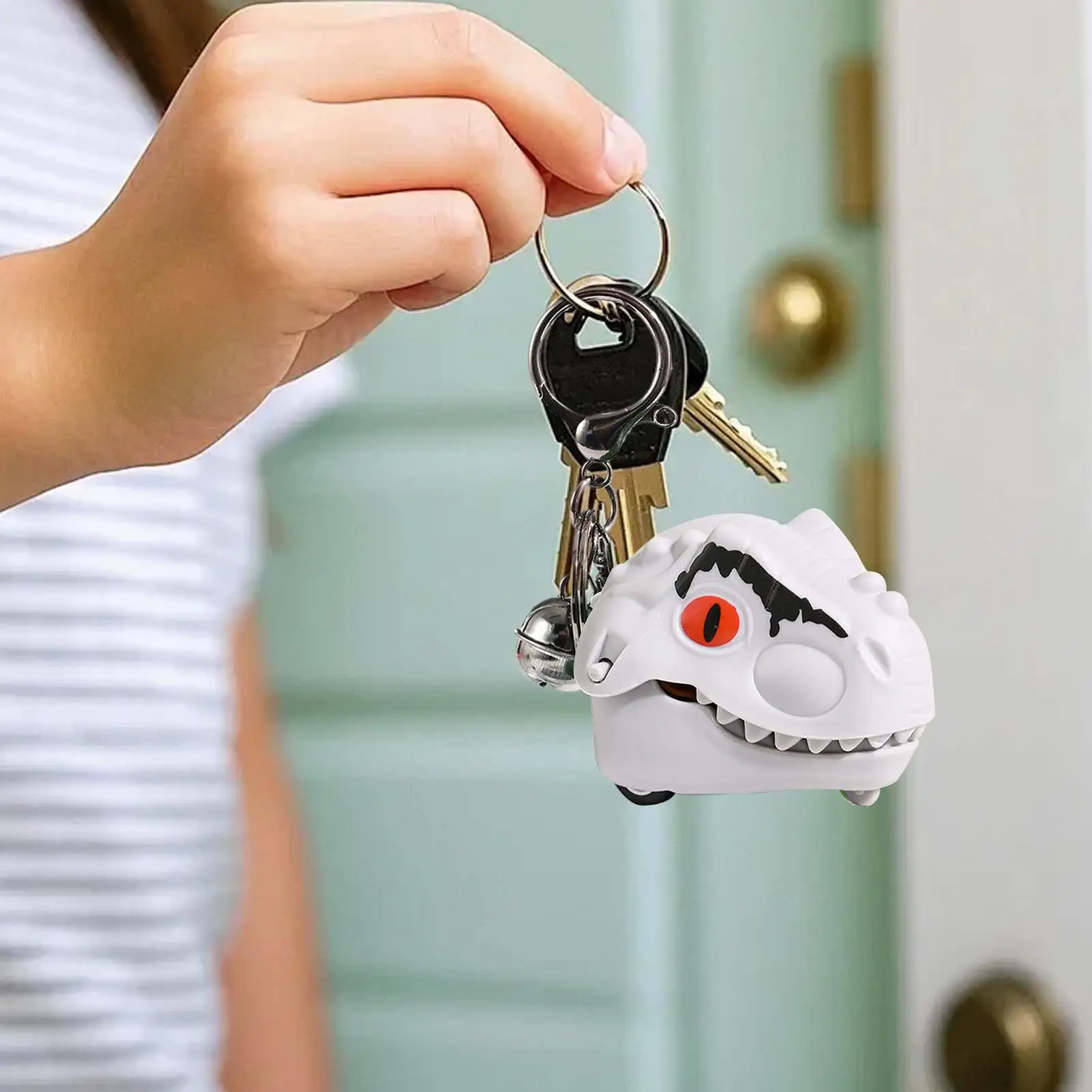 Breloczek Dinozaur Zabawka Świąteczna Realistyczny Wisiorek Gryzący Palec Uroczy Breloczek Zwierzęcy do Torebki Portfela Bagażu Lusterka Wstecznego