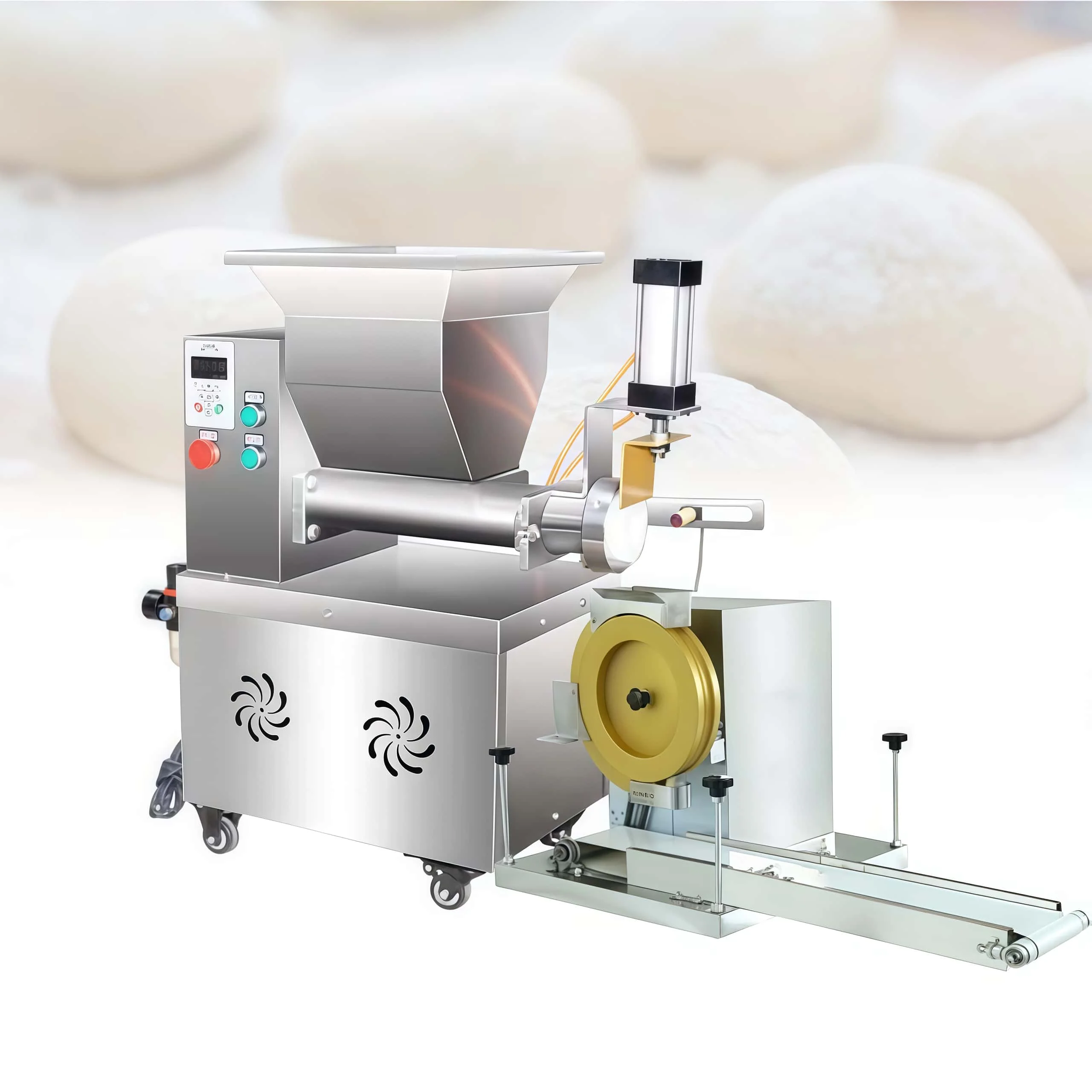 Automatic Pneumatic Pizza Dough Divider Rounder Machine Small Bakery Bun Dough Ball Cutting Machine Grain Making Machines