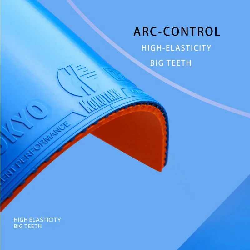 KOKUTAKO الملونة النيون 730 تنس الطاولة المطاط ورقة البثور في حلقة لا لزجة هجوم سريع الوردي الأرجواني الأخضر بينغ بونغ المطاط