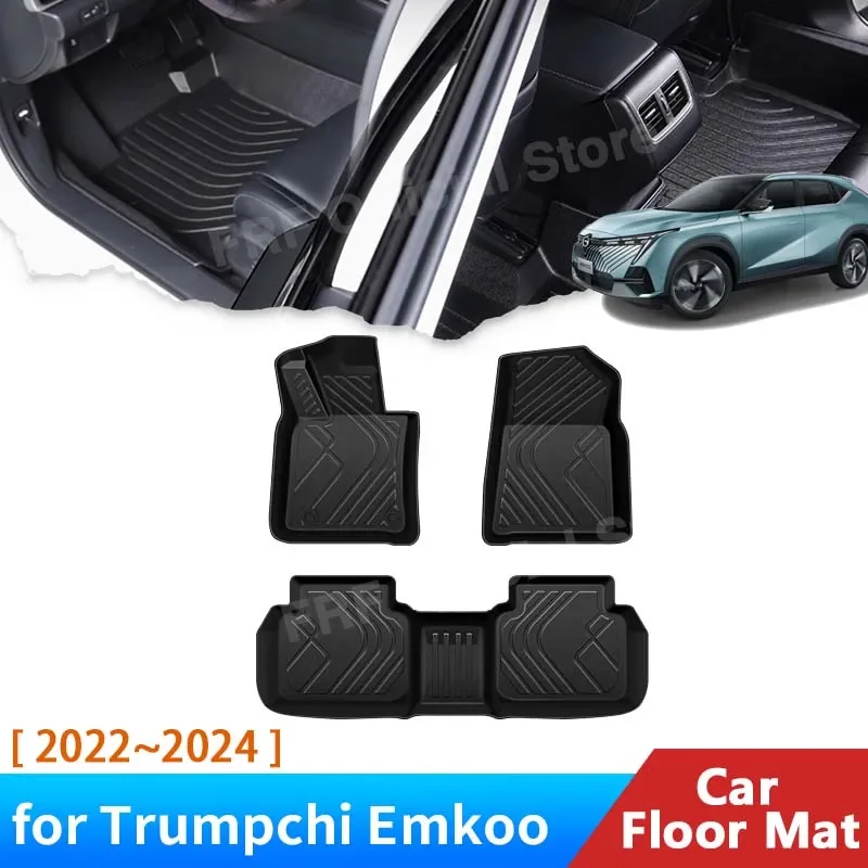 TPE for Trumpchi GAC Emkoo 2024 2023 2022 Accessories Car Floor Mat Foot Panel Liner Carpet Pad Waterproof Anti-dirty Mats Auto