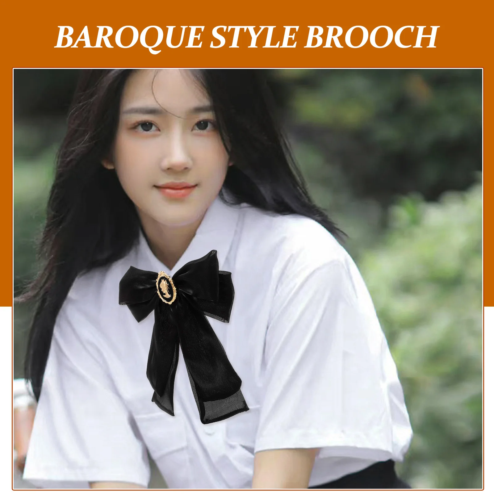

Elegant Large Bow Brooch Pin Women Fashion Lapel Accessory Detachable Bow for Dress Hat Sweater Collar Tie for Women