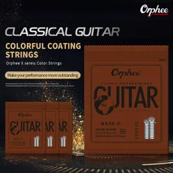 Orphee Classical Guitar Strings 6Pcs/Set NX35-C BLack Nylon Classical Guitar Strings Suitable for Beginne Guitar Accessories