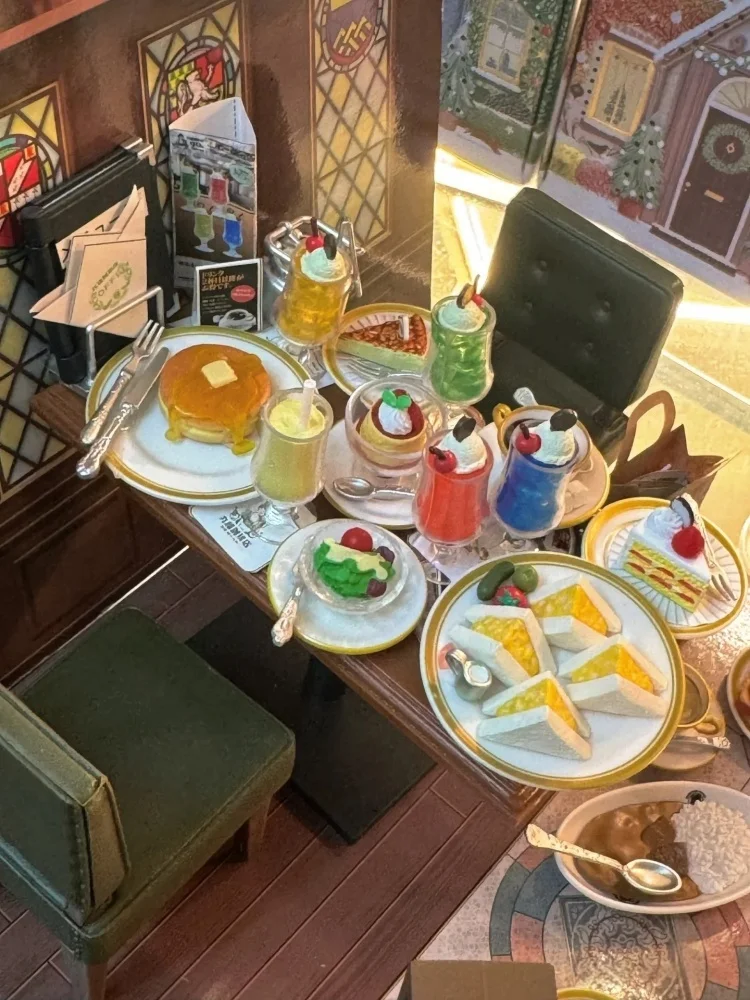 กล่องสุ่มของเล่นร้านกาแฟ Re-ment Candy Blind Box รุ่น KOMEDA โมเดลฟิกเกอร์จิ๋ว ของตกแต่งโต๊ะทำงาน ของขวัญสำหรับเด็ก ของสะสม