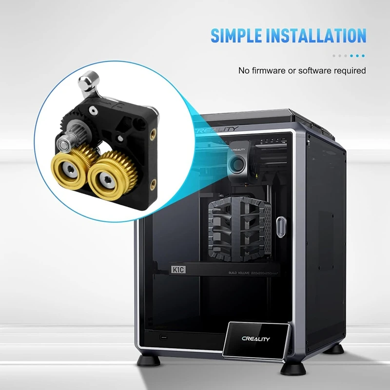 MAKE-K1 Max Extruder,K1 Double Bearing Gear Upgrade Kit Hardened Steel ,For K1 / K1 Max / K1C 3D Printer Accessories Parts