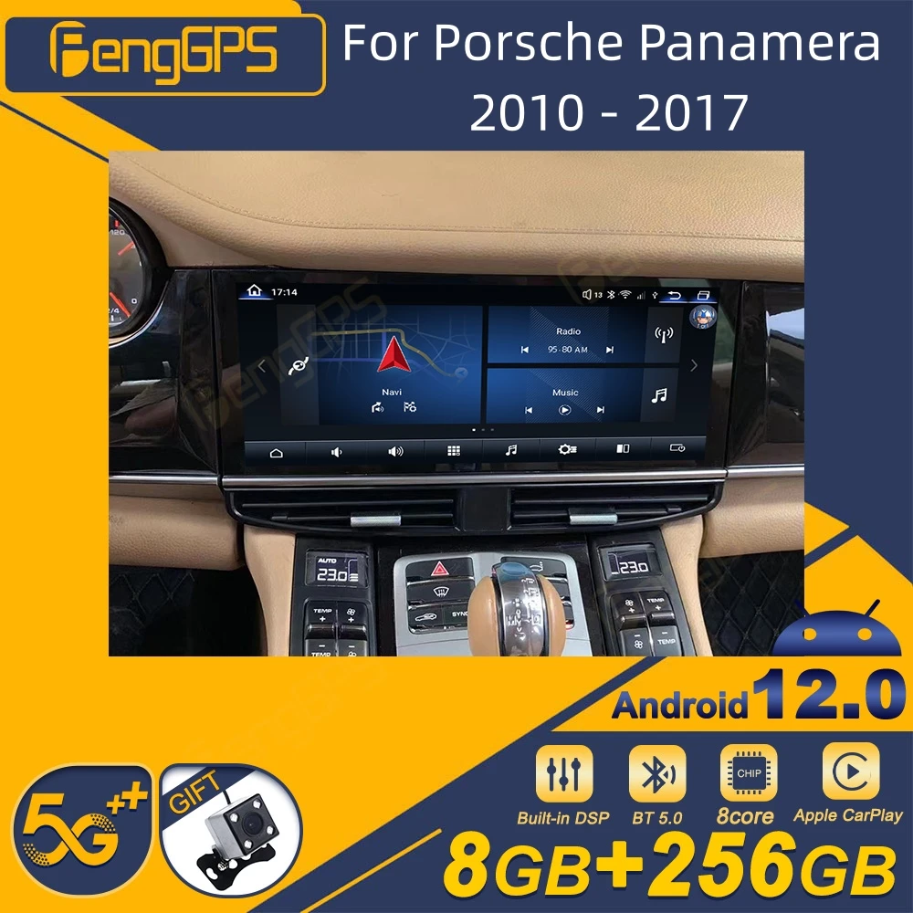 For Porsche Panamera 2010 - 2017 Car Radio Wireless Carplay Android Auto Intelligent System Multimedia Player  GPS Navi Touch