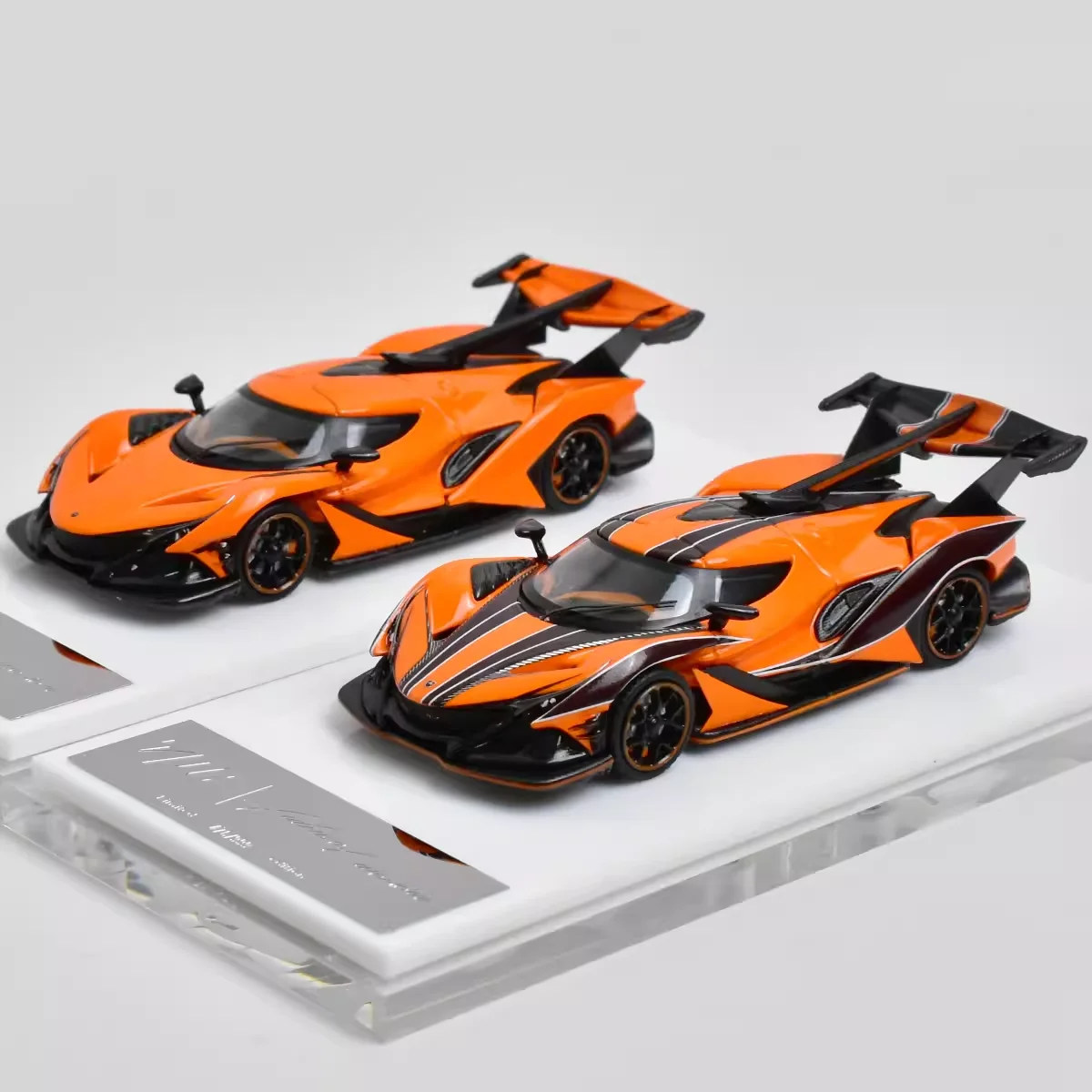 PEAKO X TOP ART IE Orange / Black ~ 1/64 Model Diecast Metal Car Collection Limited Edition Hobby Toys