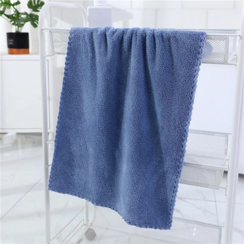 30x60cm Dry Hair Water Absorbent Double-sided Coral Velvet Microfiber Towel Bath Car Washing Cleaning Salon Swimming Camping