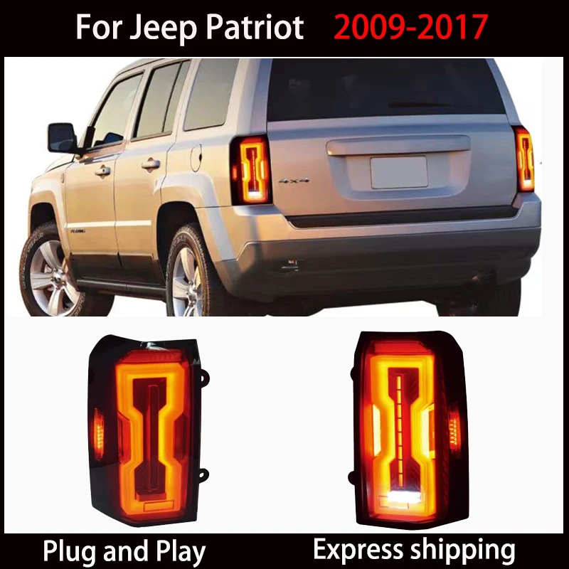 For Jeep Patriot LED taillight Assembly 2009-2017 Brake Light DRL signal turn signal Clear accessory