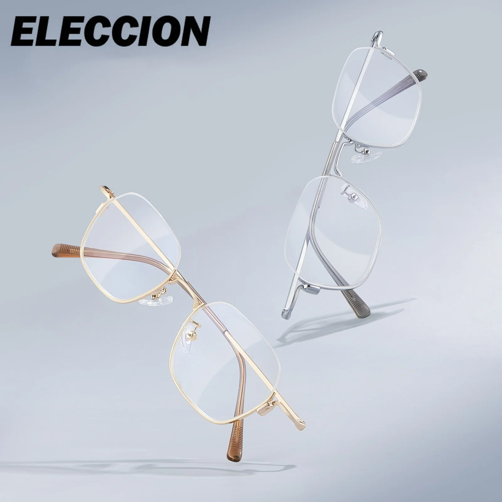 ELECCION Ultralight Anti Blue Ray Nearsighted Glasses Women Men Literary Square Presbyopia Myopia Eyeglasses Prescription