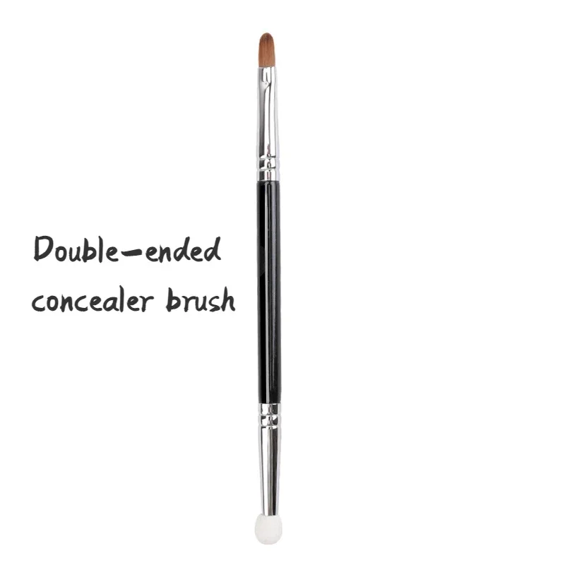 Women's Portable Makeup Details Brushes Sponge Tip Double-ended Concealer Brush Eyeliner Brushes Dark Circles Concealer Brush