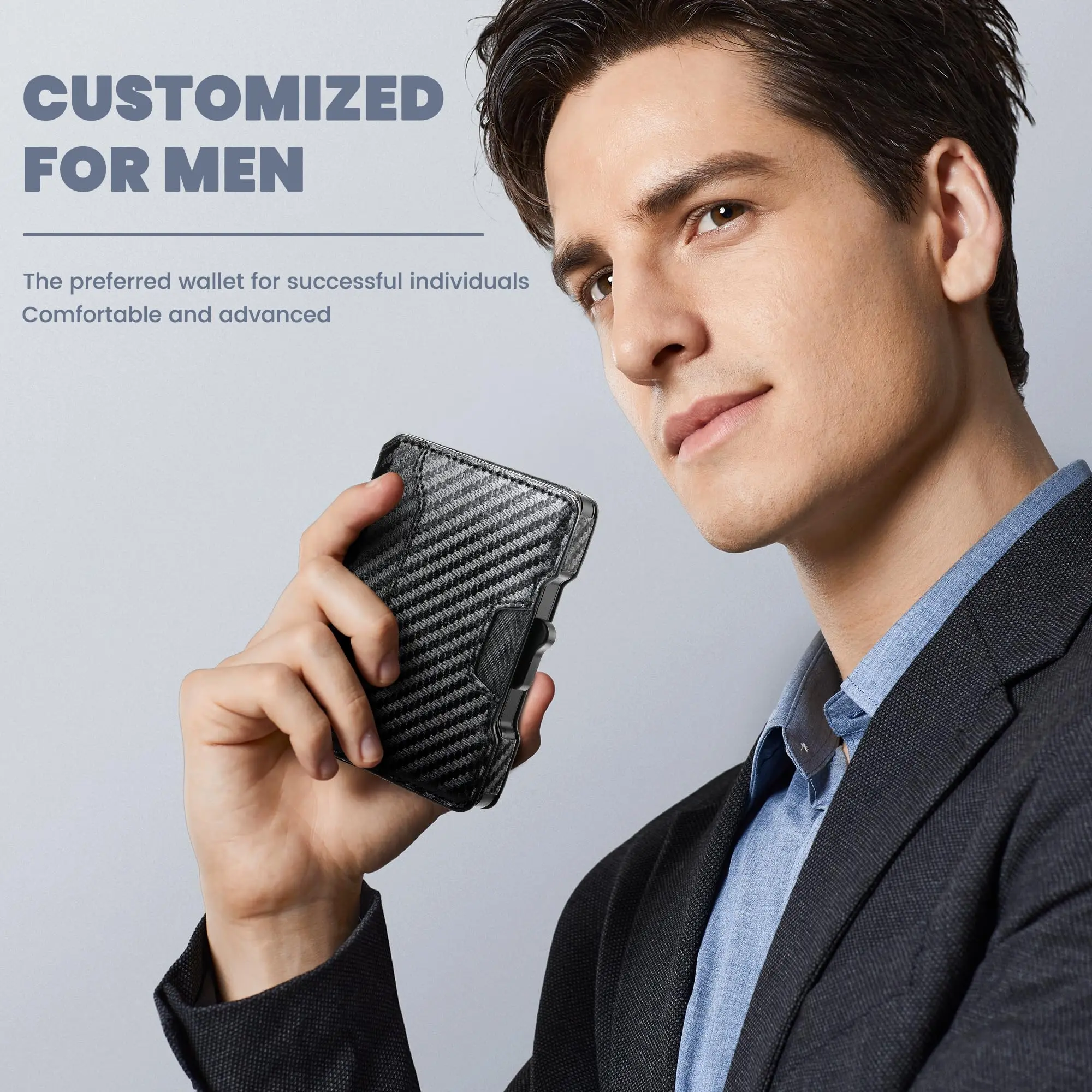 

EDC Pop-Up Foldable Wallet: Compact Portable Money Holder with Quick-Access ID Window