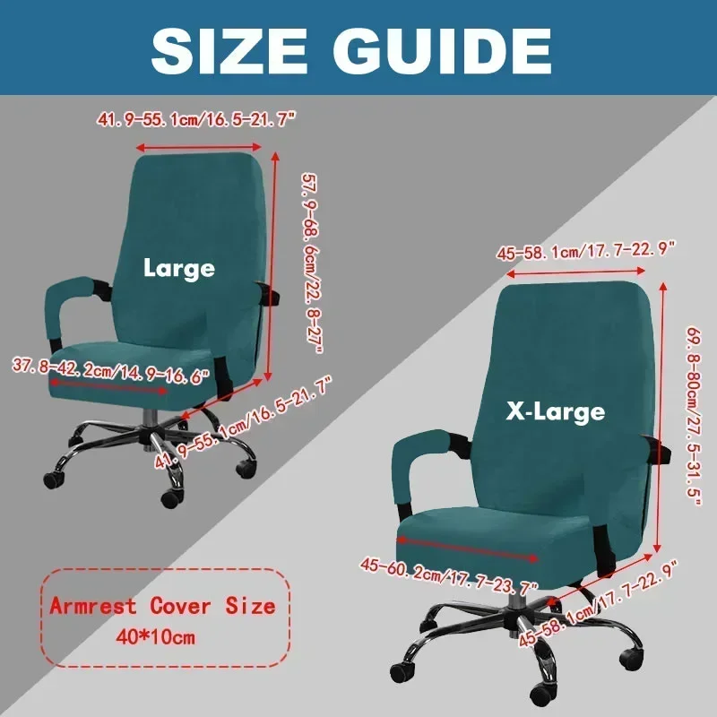 Waterproof Office Armchair Cover Stretch Pu Leather Computer Chair Covers Thickened Rotating Chair Case Funda Silla Escritorio