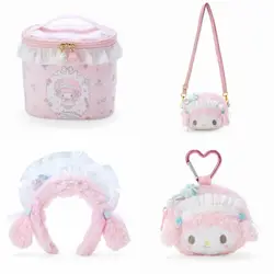 sanrio hello kitty cinnamoroll my melody cosmetic bag shoulder crossbody bag headband coin purse storage bag plush doll girl