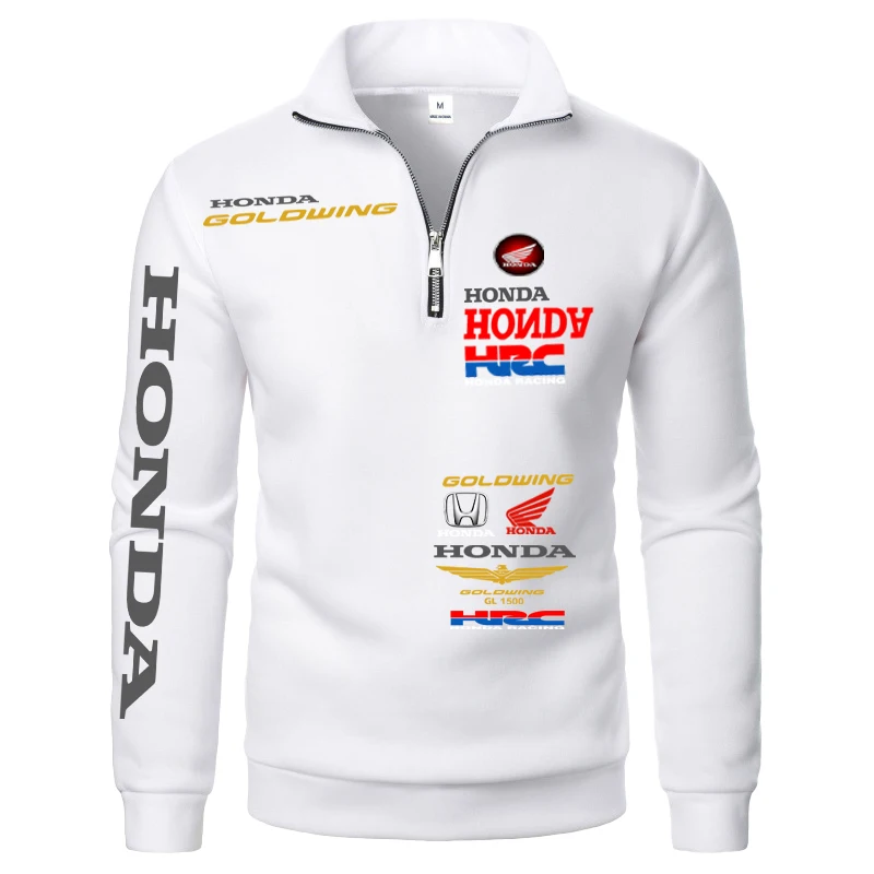 

Honda logo men's casual jacket - stylish and casual half-zip thick coat for autumn and winter